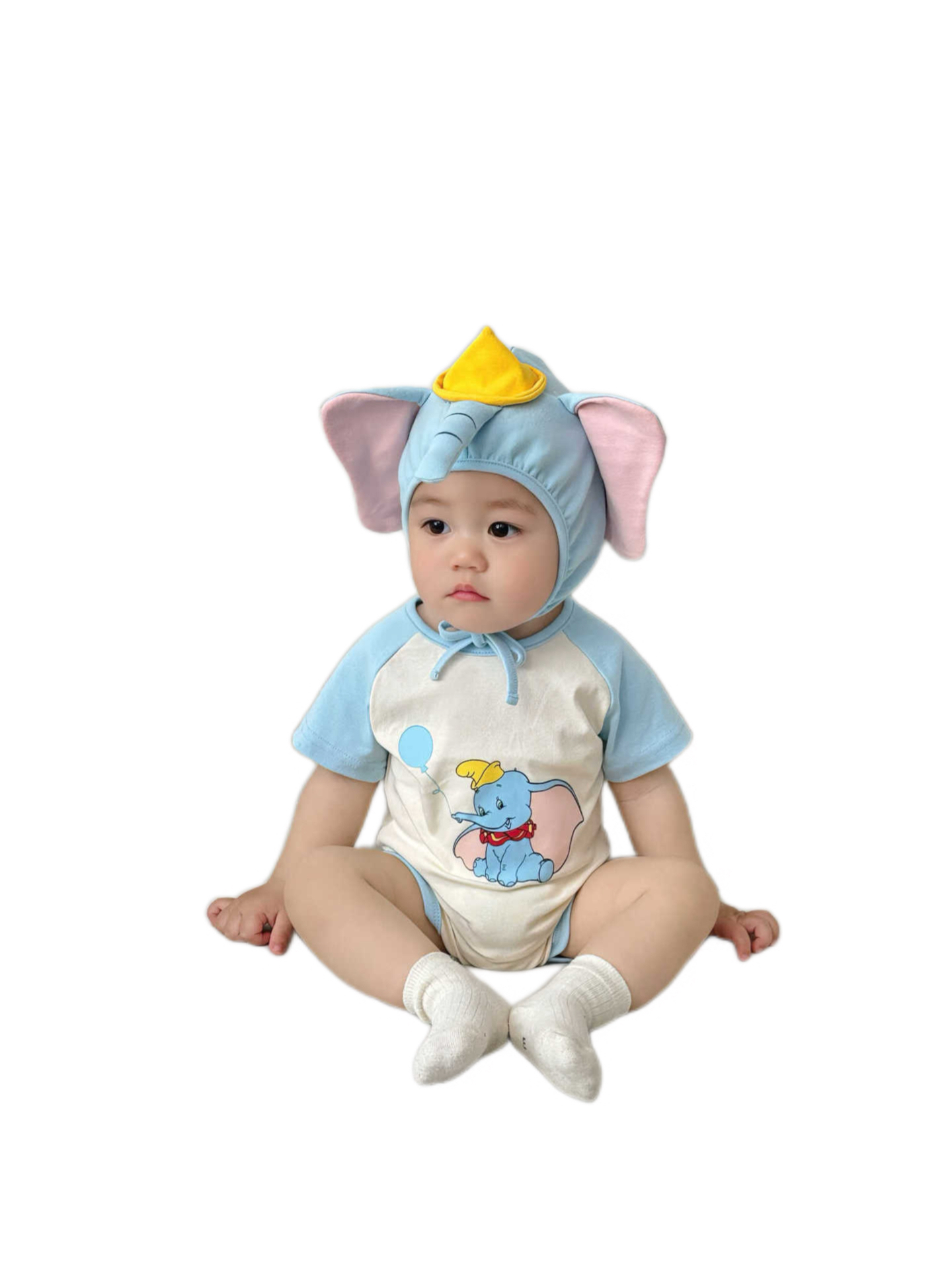 Baby Clothing Elephant - Zestaw niemowlęcy z nadrukiem słonia 3D: