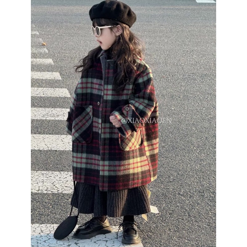Baby Clothing High End - Koreańskie ubrania dla dzieci, wełniany płaszcz