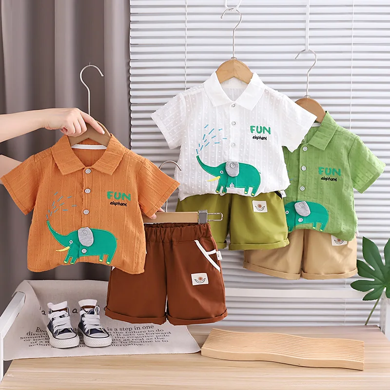 Baby Clothing Elephant - Letni zestaw ubranek dla niemowląt na