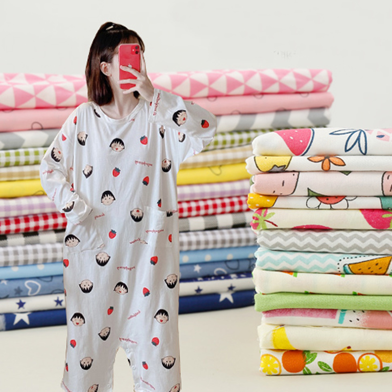 Baby Clothing For Bed - Bawełniana tkanina diagonalna z nadrukiem Tkanina
