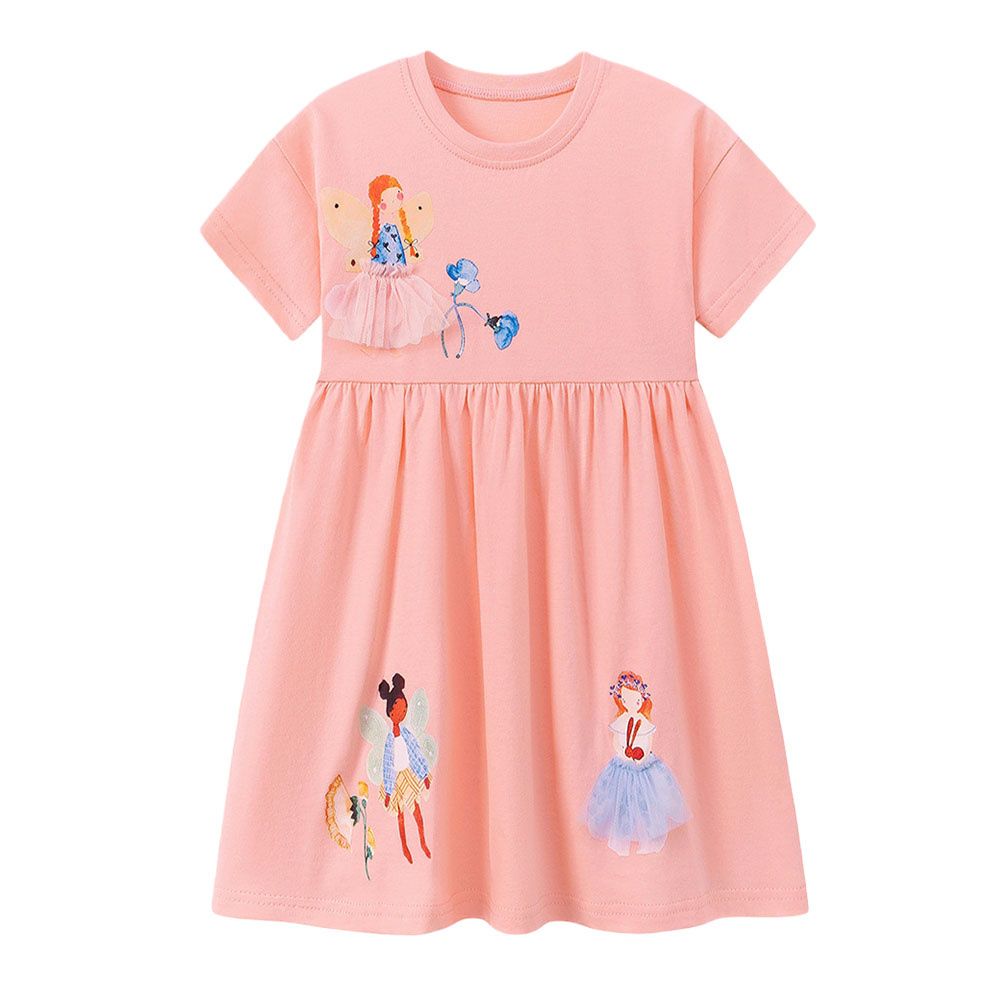 Baby Clothing Drawing - Letnie sukienki z krótkim rękawem dla
