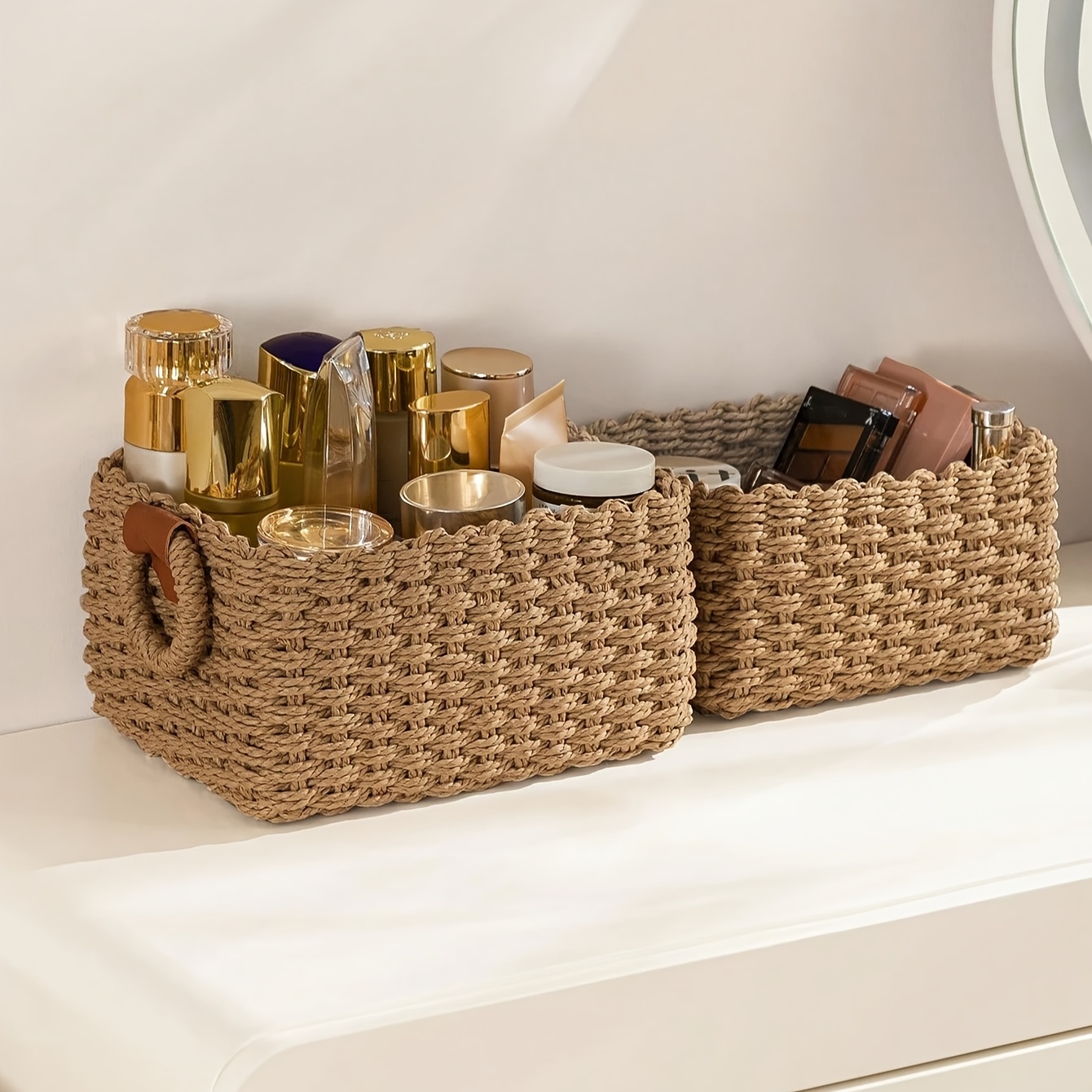 Baby Clothing Basket - Tkany koszyk na kosmetyki, ręcznie robiony,