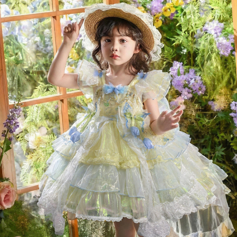 Baby Clothing High End - Elegancka sukienka Lolita dla dziewczynek, sukienka