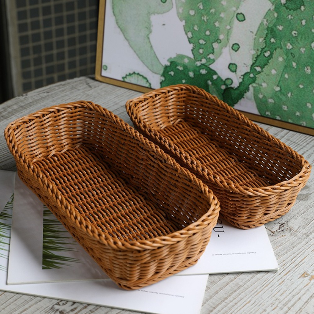 Baby Clothing Basket - Kosz do przechowywania z imitacji rattanu