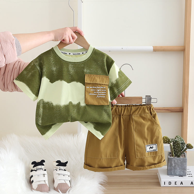 Baby Clothing Drawing - Nowe chłopięce dziewczęce letnie ubrania bawełniane