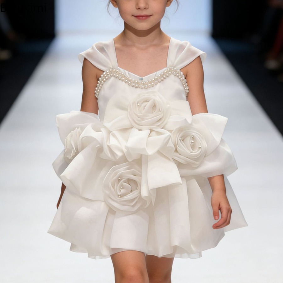 Baby Clothing High End - Elegancka sukienka na roczek dla dziewczynki,
