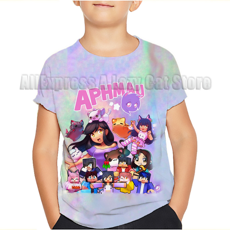 Aphmau Meows kot T-shirty z mo – Baby Clothing For Sale recenzja i cena