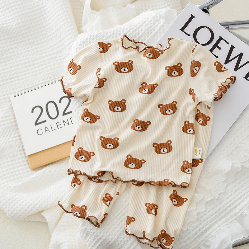 Letni bawełniany zestaw piżamo – Baby Clothing For Sale recenzja i cena
