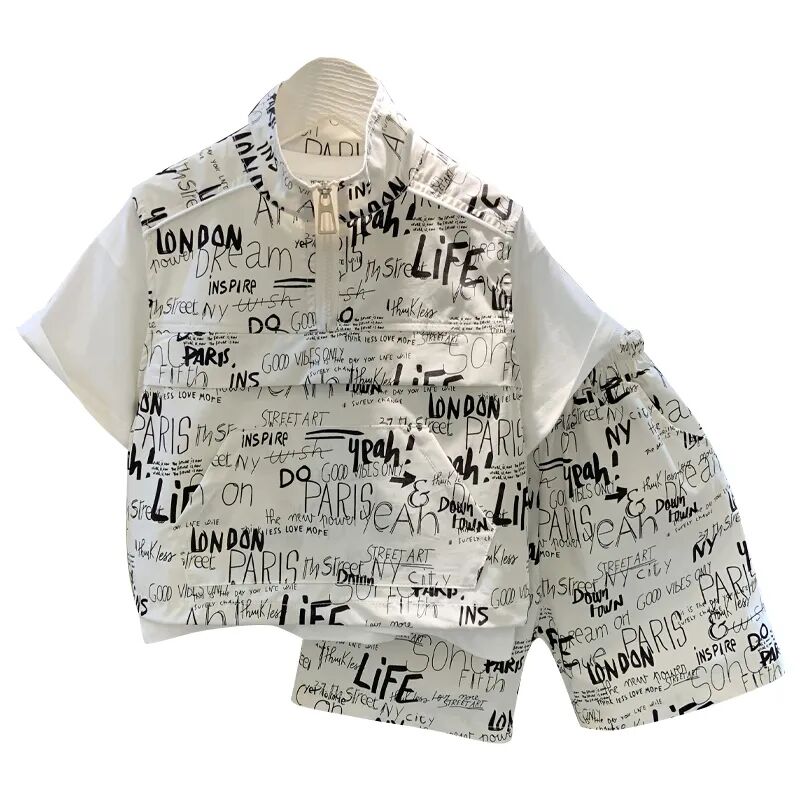 Chłopięcy letni zestaw ubrań 2 – Baby Clothing Drawing recenzja i cena